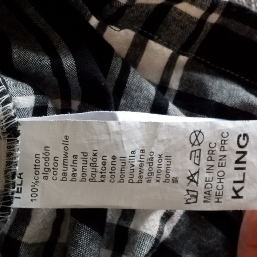 KLING plaid tie waist shirt dress - Picture 4 of 8